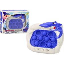 leantoys Érzékszervi Játék Pop-It Konzol Shark Lights Blues Hangzik 18278 (18278) készségfejlesztő