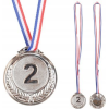 leantoys Ezüst érem Második Hely Trophy Award Cink 6,5 cm 20948 (20948)