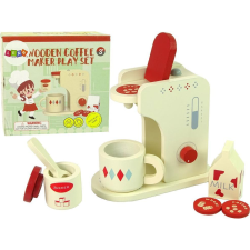 leantoys Fából Készült Kávéfőző Tartozékok Konyha Gyerekek 10185 (10185) konyhakészlet