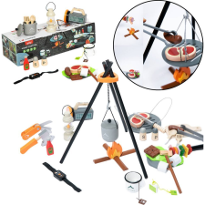 leantoys Fából Készült Kemping Készlet Tábortűz Kiegészítők 45 El. (22033) kreatív és készségfejlesztő