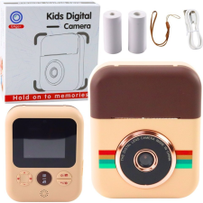 leantoys Gyermek Digitális Fényképezőgép Nyomtatóval Instant Barna 3 Tekercs Papír (21290) elektronikus játék