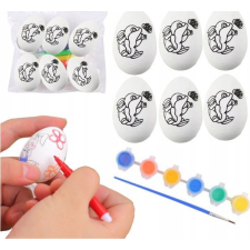 leantoys Húsvéti Hungarocell Tojások Festéshez Festékek Nyúl Mintás 6 db 21343 (21343) party kellék