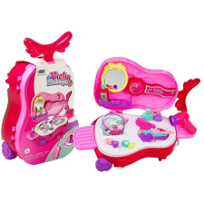  Leantoys Húzható Szépségkészlet Tükörrel és Zárható Bőröndben szépségszalon