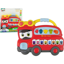 leantoys Interaktív Zongora Tűzoltóság Sound Állatok Jármű Hangok Dallamok Red (11706) kreatív és készségfejlesztő