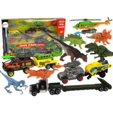 leantoys Jármű Készlet Helikopter Dinoszauruszok 8 Darab Színes (15944) autópálya és játékautó