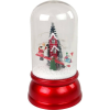 leantoys Karácsonyi Kupola Dekoráció Hó Mikulás Piros (12643)