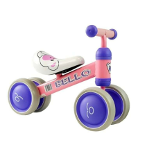 leantoys Kerékpár pedálok nélkül, dupla kerekekkel, gyerekeknek, Pink Bello MCT 5262 lábbal hajtható járgány