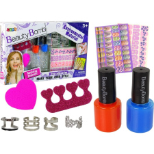 leantoys Körömfestő Készlet - Csillogó Lakkokkal, Matricákkal, Gyűrűkkel (12441) szépségszalon