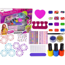 leantoys Körömfestő Szett - Körömlakkokkal, Matricákkal, Mintákkal, Glitterekkel, Gyerekeknek (12444) szépségszalon