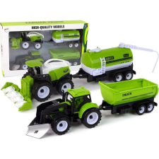 leantoys Mezőgazdasági Jármű Készlet - Traktorokkal, Tartályos Pótkocsival (12127) autópálya és játékautó