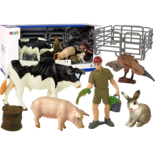 leantoys Nagy Állat Figura Szett - Tanya Témájú, 10 db (12381) játékfigura