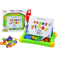 leantoys Oktatási Mágnestábla Betűk, Számok, Számok, Szivacsos Toll (17999) kreatív és készségfejlesztő