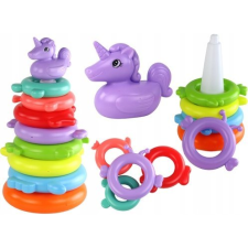 leantoys Piramis Egyszarvú Puzzle 8 Körös Színes 29x14x14x14 cm 17541 (17541) oktatójáték