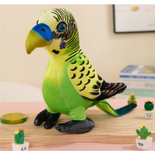 leantoys Plüss Papagáj - 20 cm, Zöld (16847) plüssfigura