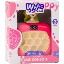 leantoys Pop-It Wac A Mole Doll Lights Hangok Pink Játék 19903 (19903) készségfejlesztő