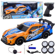 leantoys RC Sportautó Megvilágított Drift Karosszériával Narancssárga – 23070 (23070) autópálya és játékautó