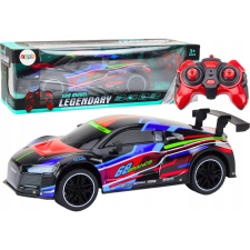 leantoys RC Sports Car 1:10 25km/h Fények Fekete 18572 (18572) autópálya és játékautó
