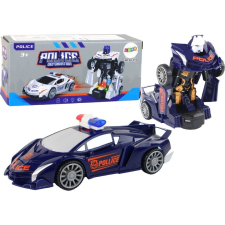 leantoys Rendőr Robot Autó Sötétkék 16260 (16260) autópálya és játékautó