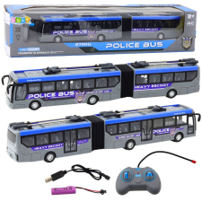 leantoys Rendőrségi Csuklós Busz Távirányítású RC Szürke 1_32 (22929) autópálya és játékautó