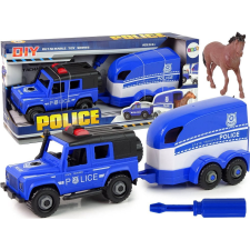 leantoys Rendőrségi Transporter Terepjáró Autó, Barkácsolt DIY Ló 12958 (12958) autópálya és játékautó