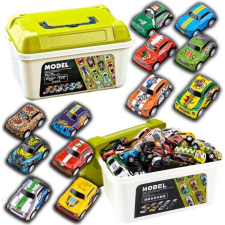 leantoys Rugókészlet Bőröndben Autók Színes 30 Db 20269 (20269) autópálya és játékautó