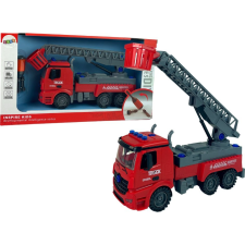 leantoys Szerelhető Tűzoltóautó - Emelőkosárral,Csavarhúzóval (516284) autópálya és játékautó
