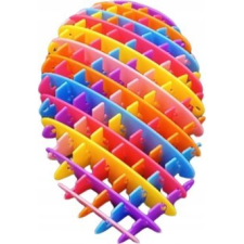 leantoys Szivárványos Játék, Stresszoldó, Rugalmas, Érzékszervi, Színes, 10 Cm 13689 (13689) kreatív és készségfejlesztő