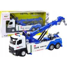 leantoys Teherautó - Daruval, Két Fém Horoggal, Fehér/Kék ( ) autópálya és játékautó