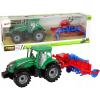 leantoys Traktor - Piros Ekével, 22 cm, Zöld (14843)