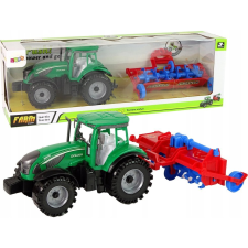 leantoys Traktor - Piros Ekével, 22 cm, Zöld (14843) autópálya és játékautó