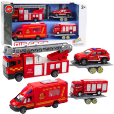 leantoys Tűzoltó Járművek Készlete Autók Powered Red (24253) katonásdi
