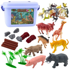 leantoys Vadon Élő És Háziállat-figurákból Álló Készlet 58 Db – 25184 (25184) játékfigura
