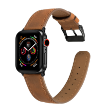 Leather Strap Apple Watch 38/ 40/ 41 mm bőr szíj világos barna okosóra kellék