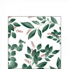 Leaves and berries white papírszalvéta 25x25cm, 20db-os papírárú, csomagoló és tárolóeszköz