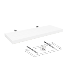  Lebegő polc fehér 50 cm x 18 cm x 2,5 cm bútor