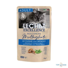Lechat Excellence 85g Adult Szardella és Zöldség Alutasakos macskaeledel macskaeledel