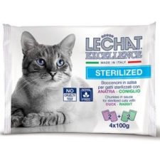  Lechat excellence steril Kacsa&#038;Nyúl alutasak 4x100g macskaeledel