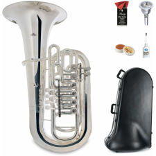 Lechgold Ft-15/6S F tuba Ezüstözött Deluxe Szett fúvós hangszer