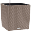 Lechuza Cube Cottage virágtartó 40 cm x 40 cm x 40 cm homokbarna