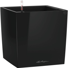 Lechuza Cube Premium kaspó 40 cm x 40 cm fekete magasfényű kerti dekoráció