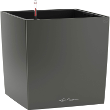 Lechuza Cube Premium virágtartó 40 cm x 40 cm antracit-metál kerti dekoráció