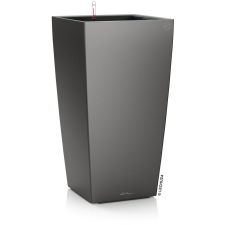 Lechuza Cubico Premium oszlopkaspó 22 antracit metál 22 cm x 22 cm kerti dekoráció