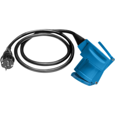 Lectra Technik Kft. Ipari földelt lengő hosszabbító egyfázisú aljzattal 1,5m fekete villanyszerelés