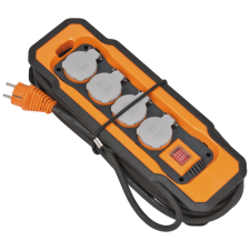 Lectra Technik Kft. Kültéri négyes elosztó kapcsolóval 5m antracit/narancssárga (Professional Line) villanyszerelés