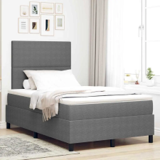  LED Box Spring Ágy Világosszürke és fehér 120 x 190 cm ágy és ágykellék