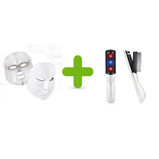  LED-es arcmaszk az ápolt bőrért + Infravörös elektromos masszázs fésű bőrápoló eszköz