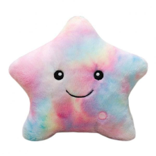  LED-es csillag alakú díszpárna – bársonyos tapintású 40 × 35 cm PDS20 lakástextília