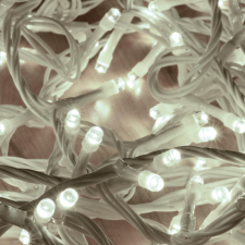  LED-es izzósor, 10 m / 200 LED, sorolható, hidegfehér karácsonyfa izzósor