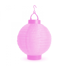  LED-es lampion - 1 LED - rózsaszín - 2 x AAA, ⌀ 20 cm világítás