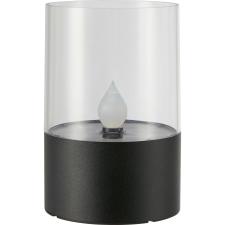  LED-es napelemes asztali lámpa fekete kültéri világítás